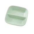thumbnail image 2 of Plastic Condiment Dish Green Wheat Straw Seasoning Dish Double Grid Sauce Plate for Pickled Vegetables and Snacks(1-Piece) Rkxzt, 2 of 8