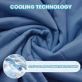 thumbnail image 3 of Vccoem Cooling Comforter Queen Size, Cooling Blanket for Hot Sleepers & Night Sweats, Lightweight Comforter for Summer with Dual-Sided Cool Tech, Soft Breathable Smooth Blanket, 90" x 90", Dark Blue, 3 of 8