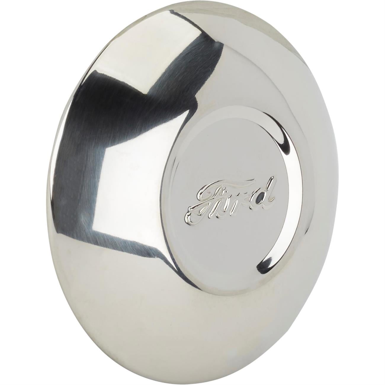 Speedway Motors Polished Stainless Steel Reproduction Hubcap, Fits