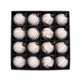 thumbnail image 2 of 16 Pcs, Christmas Tree Decorations White Gold 10 Inch Vintage Christmas Balls Ornaments Set Christmas Decor for Home Holiday Party Display, 1 Pack, 2 of 4