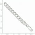 thumbnail image 5 of Sterling Silver 7mm Double Link Charm Bracelet (8 X 7) Made In Italy qch100-8, 5 of 5
