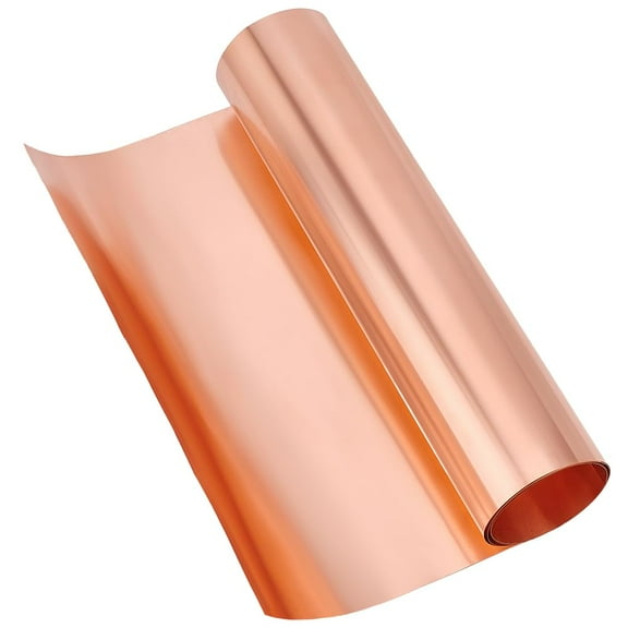 Copper Roll Sheet 1000x300x0.1mm Copper Thin Foil Roll Copper Foil Sheet Metal Rose Gold Film Copper Sheet Copper Foil Tape Copper Strip for DIY Cutting Crafts Making DIY