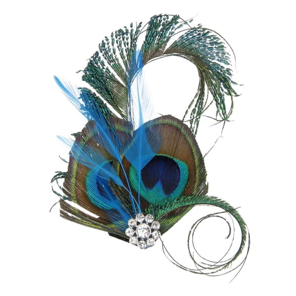 Fascinator 1920s Feathers Clip Headband Evening Dress Headdress