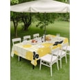 thumbnail image 5 of 60x84 Inch Outdoor Tablecloth with Umbrella Hole Zipper Rectangle Yellow Flowers Rectangular Tablecloths Outside Waterproof Japanese Botanical Floral Buffalo Plaid Patio Table Cover for Picnic Party, 5 of 8