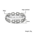 thumbnail image 2 of FEEL STYLE Male 12MM Zircon Silver Plated Rolo Chain Hip Hop Bracelet for Men Women 7", 2 of 5