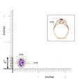 thumbnail image 4 of ANGARA Natural Princess Diana Inspired Amethyst Ring with Diamond Halo in 14K Rose Gold for Women (Size-7x5mm) | February Birthstone, Anniversary, Jewelry Gift for Women | Natural Amethyst Ring, 4 of 9