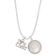 thumbnail image 1 of Delight Jewelry Silvertone I love to Cheer with Pink Heart To the World You are a Mother Locket Necklace, 1 of 4