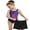 Black/Purple, variant on Gymnastics Leotards for Girls Dance Unitards Shorts Outfits Activewear,3-piece Sets