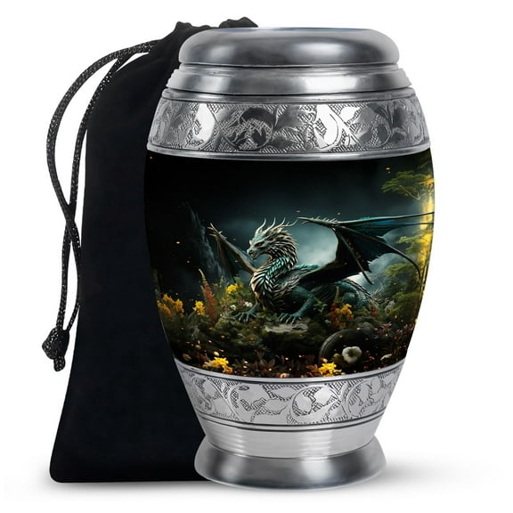 Dragon Large Urn For Human Ashes - Urn For Human Ashes Adult Female - Urns For Human Ashes Large - Adult Urns For Human Ashes Men - Urns Decorative - Ashes Urns Human Remains (Size - 10inch)