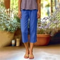 thumbnail image 4 of cfhntfmh Womens Plus Size Bermuda Capris Lightweight Loose Summer Casual Cropped Trousers with Pockets Capris for Women, 4 of 7
