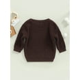 thumbnail image 4 of Faithtur Hauts en Tricot pour Garçons et Filles Automne Hiver Couleur Unie Manches Longues Col Rond, 4 of 9