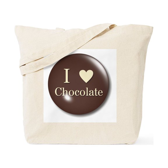 CafePress - I Love Chocolate Tote Bag - Unisex Canvas Tote Bag, Beige, 1-Piece