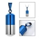 thumbnail image 5 of Collar de píldoras, urna de cremación, colgante, porta perfume, porta cenizas, joyería, regalo Azul, 5 of 9