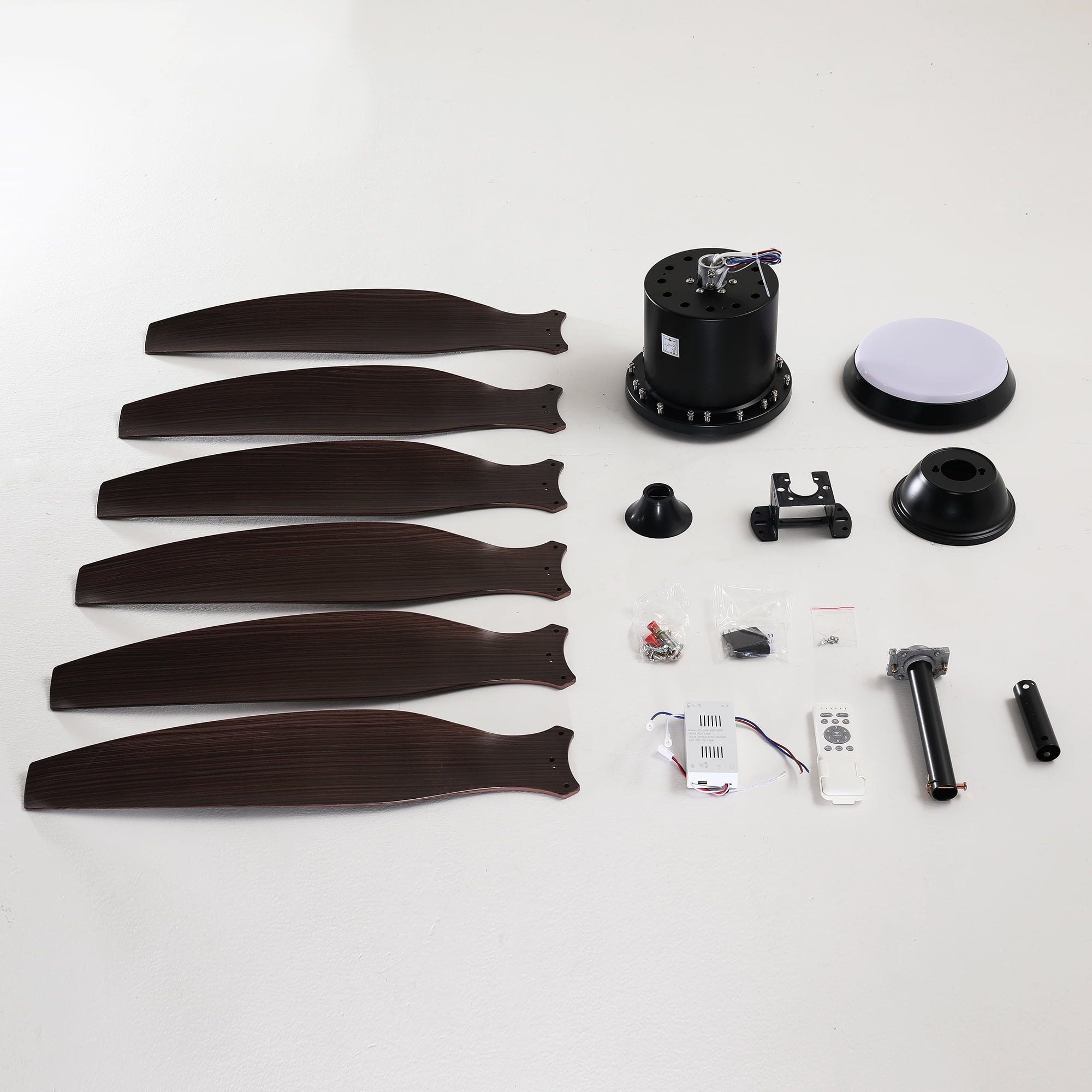 BOFANG Large Room Ceiling Fan 56 inch, 6 Blades for Patio Living Room Bedroom(Matte Black)