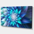 thumbnail image 2 of Design Art Inc. Large Blue Alien Fractal Flower - Large Floral Canvas Art Print - 60x28, 2 of 3