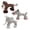 A, variant on PrimeGo Plush Dog Chew Toy Squeaky Linen Stuffed Animals Interactive Puppy Teething Toy for Small And Medium Dogs Teeth Cleaning