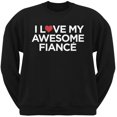 thumbnail image 1 of I Love My Awesome Fianc Chandail en Molleton Col Rond Noir Adulte, 1 of 1