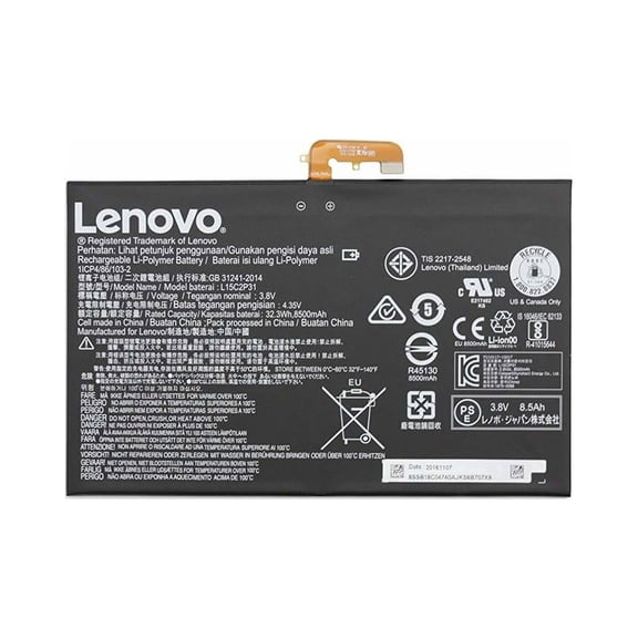 Lenovo Yoga Book 3.8V 32.3Wh Battery L15C2P31 SB18C04740