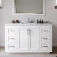 thumbnail image 2 of Wyndham Collection Miranda 54" Plywood Single Bathroom Vanity in White/Nickel, 2 of 7