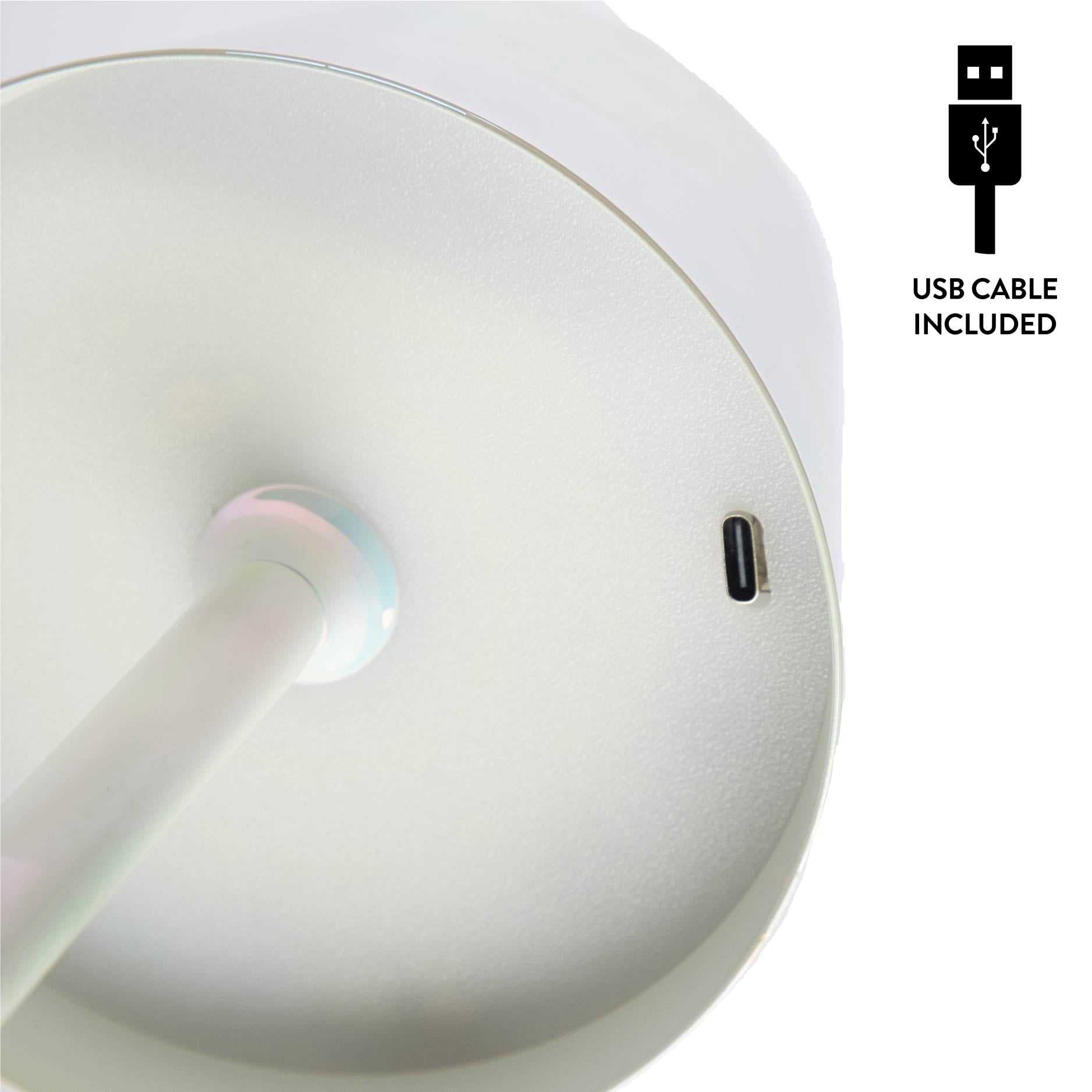 Mainstays Iridescent Rechargeable Table Lamp - 13 Inch Cordless Design