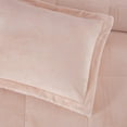 thumbnail image 5 of Chezmoi Collection Ultra-Soft Micromink Sherpa King Size Comforter Set with 2 Pillow Shams, Reversible Plush Bedding Comforter 3-Piece, Blush, 5 of 9