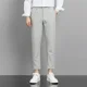 thumbnail image 3 of Pantalones azules para hombre, trajes de sastrería social de negocios para hombre, pantalones rectos, ropa de trabajo, estilo vintage, verano 2024, alta calidad, elegante, 3 of 5