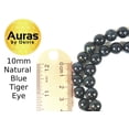 thumbnail image 3 of Auras by Osiris | Handmade Blue Tiger Eye Crystal Necklace - Healing Genuine Gemstone Beaded Mala |Clarity, Calmness, Chakra Activation Choker - Jewelry Gift for Mens, Womens, Girls, 3 of 5