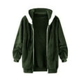 thumbnail image 5 of qolati Mens Fuzzy Sherpa Jacket Fleece Long Sleeve Full-Zip Hooded Shirt Casual Warm Winter Jacket Coats Outdoor Fashion Clothes Spring, 5 of 5
