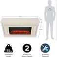 thumbnail image 5 of Real Flame Torrey 60" Landscape Electric Fireplace TV Stand in Bone White, 5 of 9