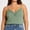 *Green, variant on ClodeEU Women's V Neck Lace-Trimmed Tank Top,Loose Fit Casual Solid Color Camisole Beige,Women's Plus L