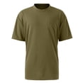 thumbnail image 5 of Dresfit Mens Oversized Shirt Short Sleeve Solid Tennis Tops Crew Neck Lightweight Cotton Work Out T Shirts Basic Relaxed Fit Tees Army Green XL, 5 of 9
