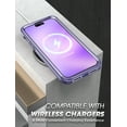 thumbnail image 6 of SUPCASE Unicorn Beetle EdgeMag Case for iPhone 14 Pro 6.1", Compatible with MagSafe Slim Frame Clear Protective Case with Built-in Screen Protector (Mauve), 6 of 10