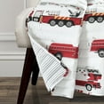 thumbnail image 4 of Lush Decor Make a Wish Fire Truck Throw Red/White Single 50X60, 4 of 5