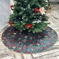 thumbnail image 3 of Gold and Red Deer Decoration Pattern Holiday Tree Skirt, 3 of 6