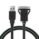 thumbnail image 2 of Bearachild Cable de extensión de montaje empotrado de Panel USB 3,0 cuadrado con hebilla a para tablero de coche, camión, barco, Electrónica, 2 of 6
