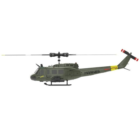 RC ERA C032 Huey UH1 6CH - RTF w/ Optical Sensor and Upgraded Transmitter Helicopter - Green (with weapons)