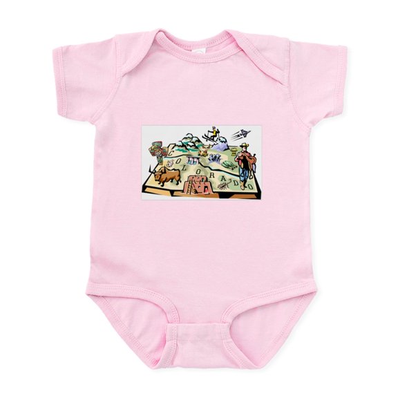 CafePress - Colorado Map Infant Bodysuit - Baby Light Bodysuit, Size Newborn - 24 Months