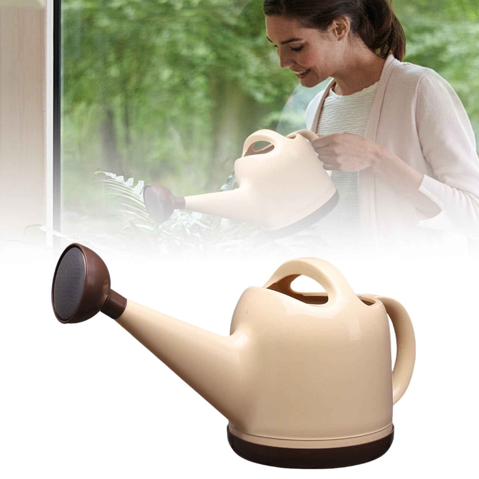 4L Garden Watering Can with Long Spout â Heavy-Duty Watering Pot & Adjustable Sprinkler, for Household Plants, Flowers, Lawns, and Outdoor Irrigation