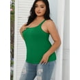 thumbnail image 5 of Alove Women Plus Size Cotton Tank Top with Shelf Bra Adjustable Wider Strap Camisole Basic Undershirt, 5 of 8