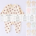 thumbnail image 3 of CAUYDY Preemie Pjs for Girls Newborn Fall Winter Clothing 3-6M 9-12M 18-24M Baby Long Sleeve Loungewear for Boys Infant Comfy Bodysuit Sizes 0-1 Months,Dark Blue, 3 of 4