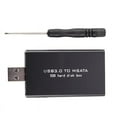 thumbnail image 4 of MSATA to USB USB 3.0 to MSATA SSD Enclosure USB3.0 to MSATA Case Hard Disk Adapter M2 SSD External HDD Box HDD Case Aluminum PCB Black, 4 of 6