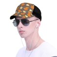 thumbnail image 4 of Picia Squirrel And Maple Leaves Pattern Trucker Hat,Baseball Cap,Sun Protection Cap,Stylish Headwear,Leisure Cap,Outdoor Sports Cap, 4 of 7