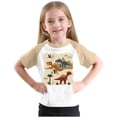 thumbnail image 5 of Virmaxy Toddler Boys Girls Cute Dinosaur Print T-Shirt Unisex Kids Trendy Plunger Short Sleeve Blouses 2025 Summer Lightweight Loose Fit Crewneck Blouses Tops Beige-3 9 Years, 5 of 8