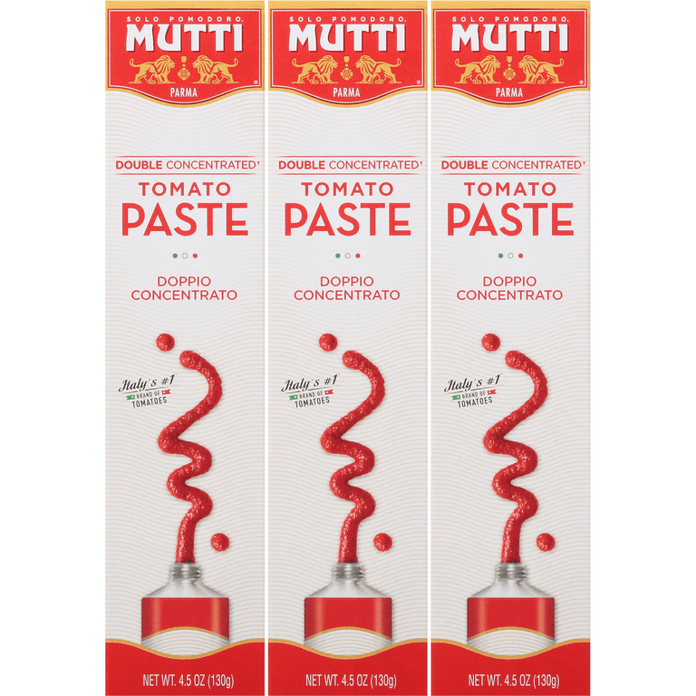 Mutti Tomato Paste Double Concentrato, 4.5 oz (Pack of 3