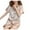 Beige, variant on Luxalzxs Satin Pajama Set for Women Short Sleeve Sleepwear Soft Silk Button Down Loungewear Pjs Shorts Two-Piece Pj Set