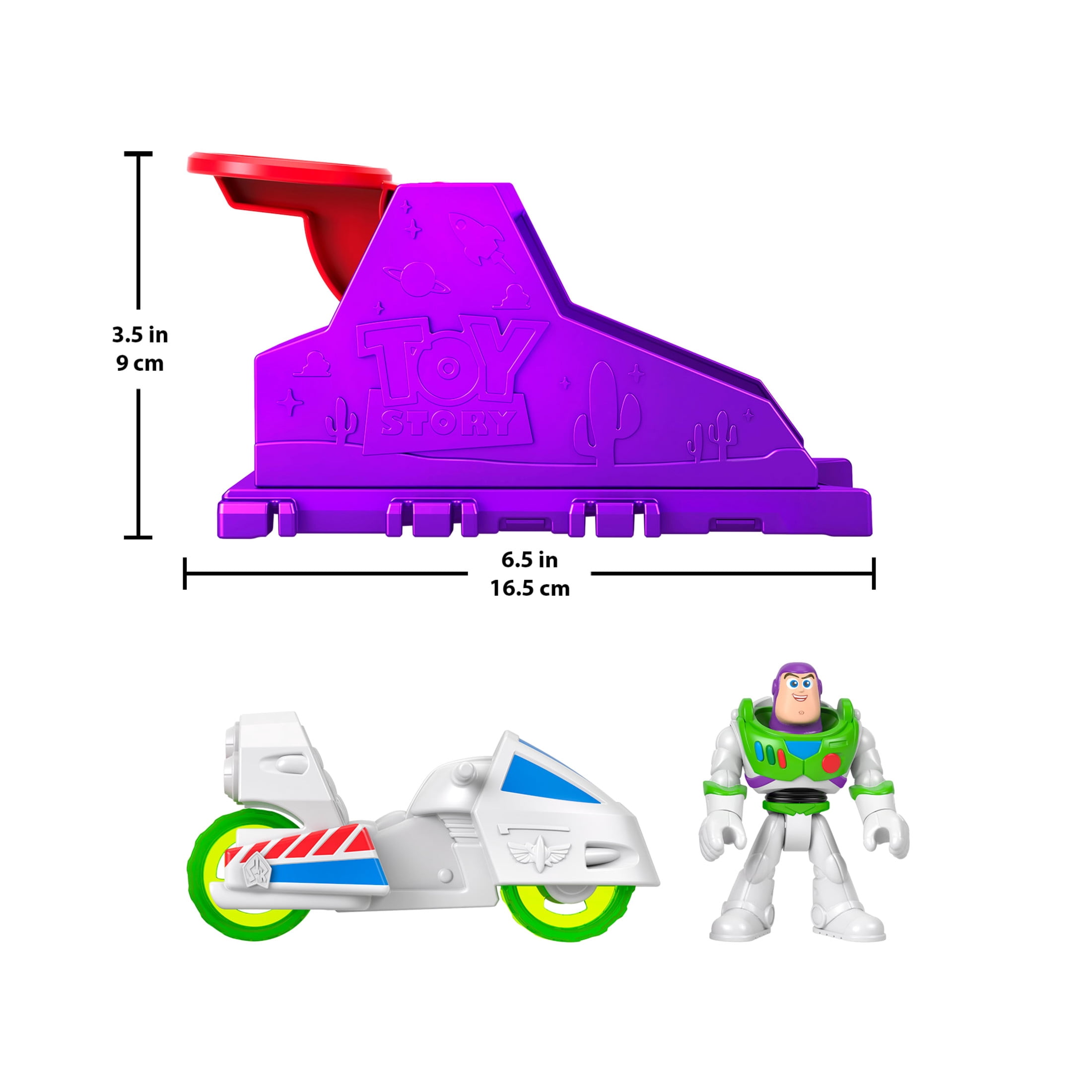 Disney and Pixar Toy Story Launcher Set with 3-inch Buzz Lightyear Action Figure & Toy Vehicle