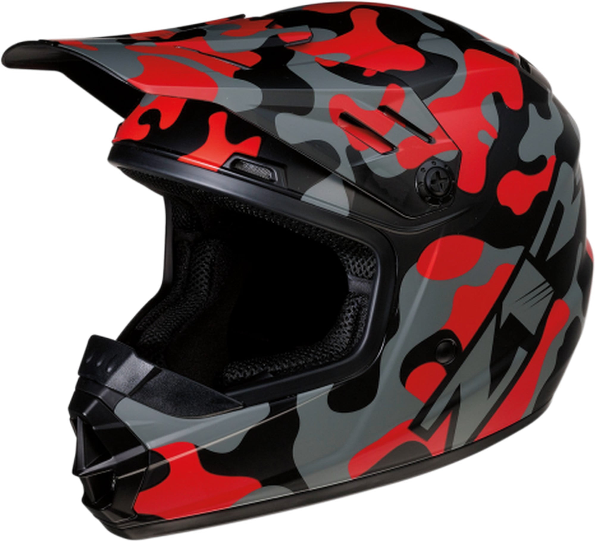 red camo motorcycle helmet