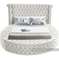 thumbnail image 5 of Meridian Furniture Luxus Cream Velvet Full Bed, 5 of 12