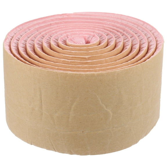 Masteelf Floor 3D Foam Edge Strips Flexible Baseboard Sticker 230x8cm Pink