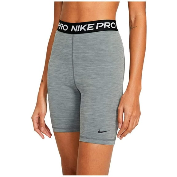 Nike Pro Womens Dri Fit High Rise Bike Shorts Smoke Greyhtrblackblack M